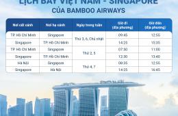 BAMBOO AIRWAYS TĂNG TẦN SUẤT BAY SINGAPORE, LÊN KẾ HOẠCH VI VU THÔI!