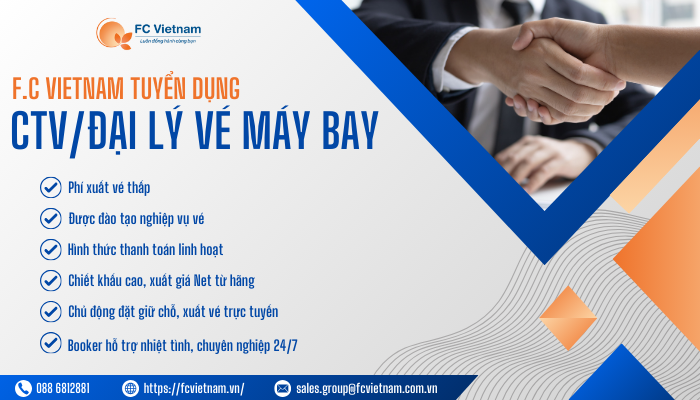 TUYỂN DỤNG CTV/ĐẠI LÝ VÉ MÁY BAY