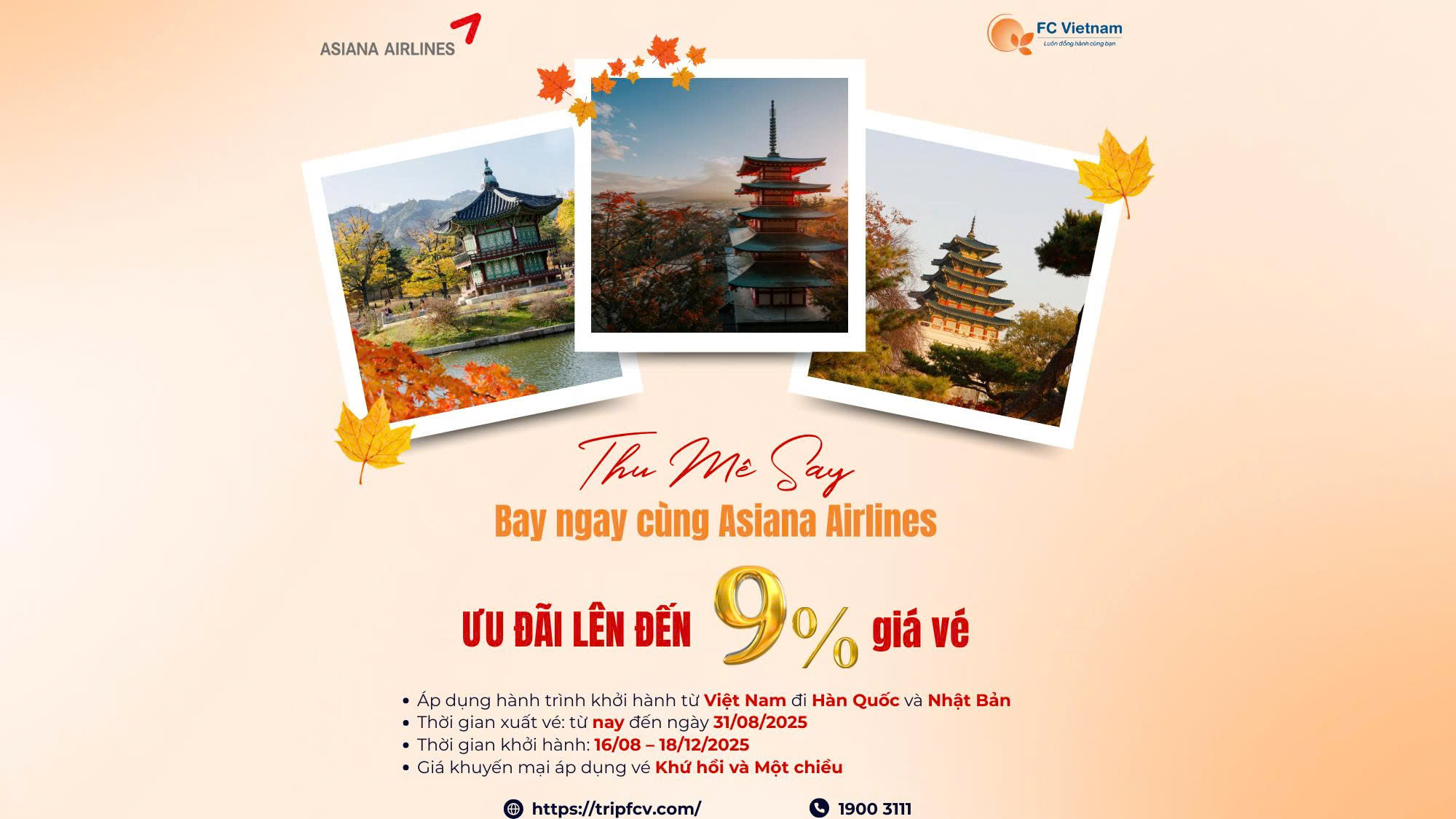 Thu Mê Say – Bay ngay cùng Asiana Airlines