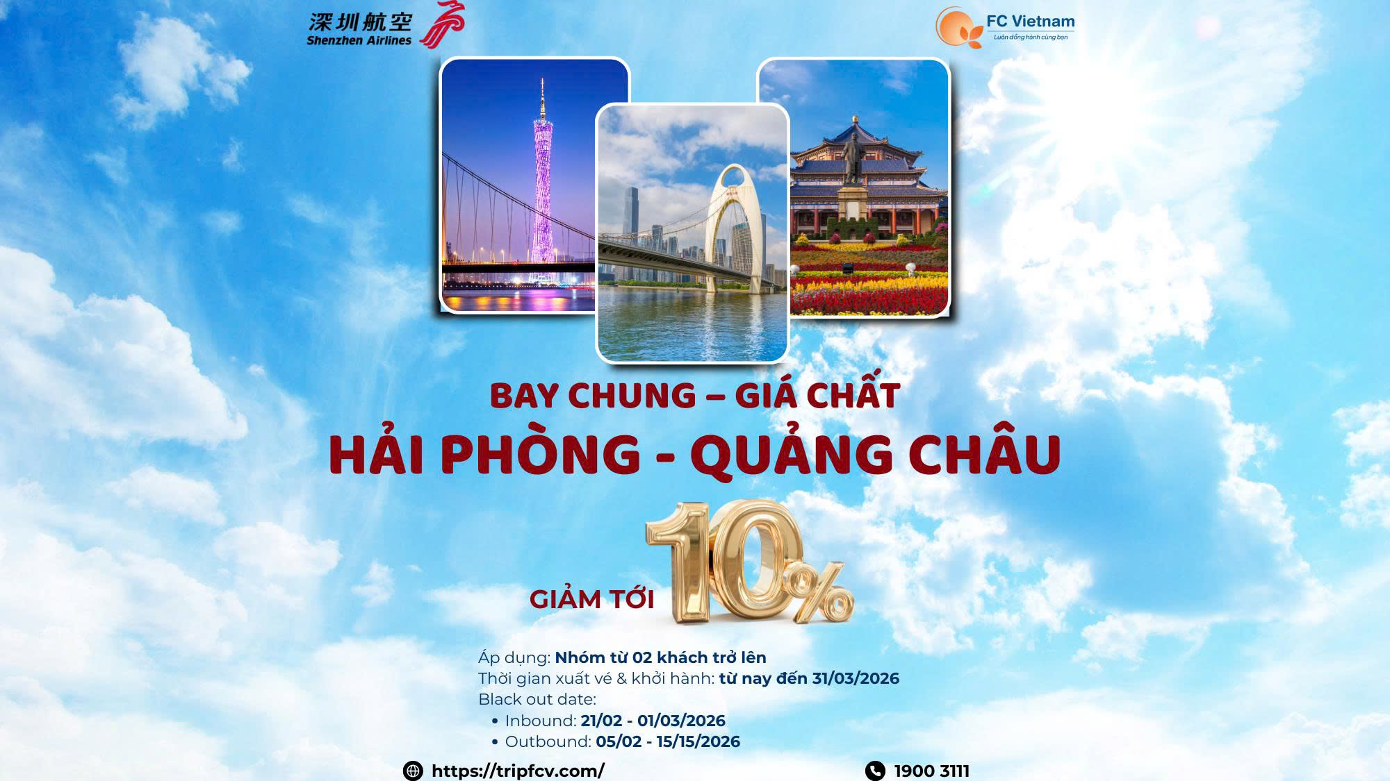 Bay Chung – Giá Chất | Hải Phòng ✈️ Quảng Châu Giảm Tới 10%