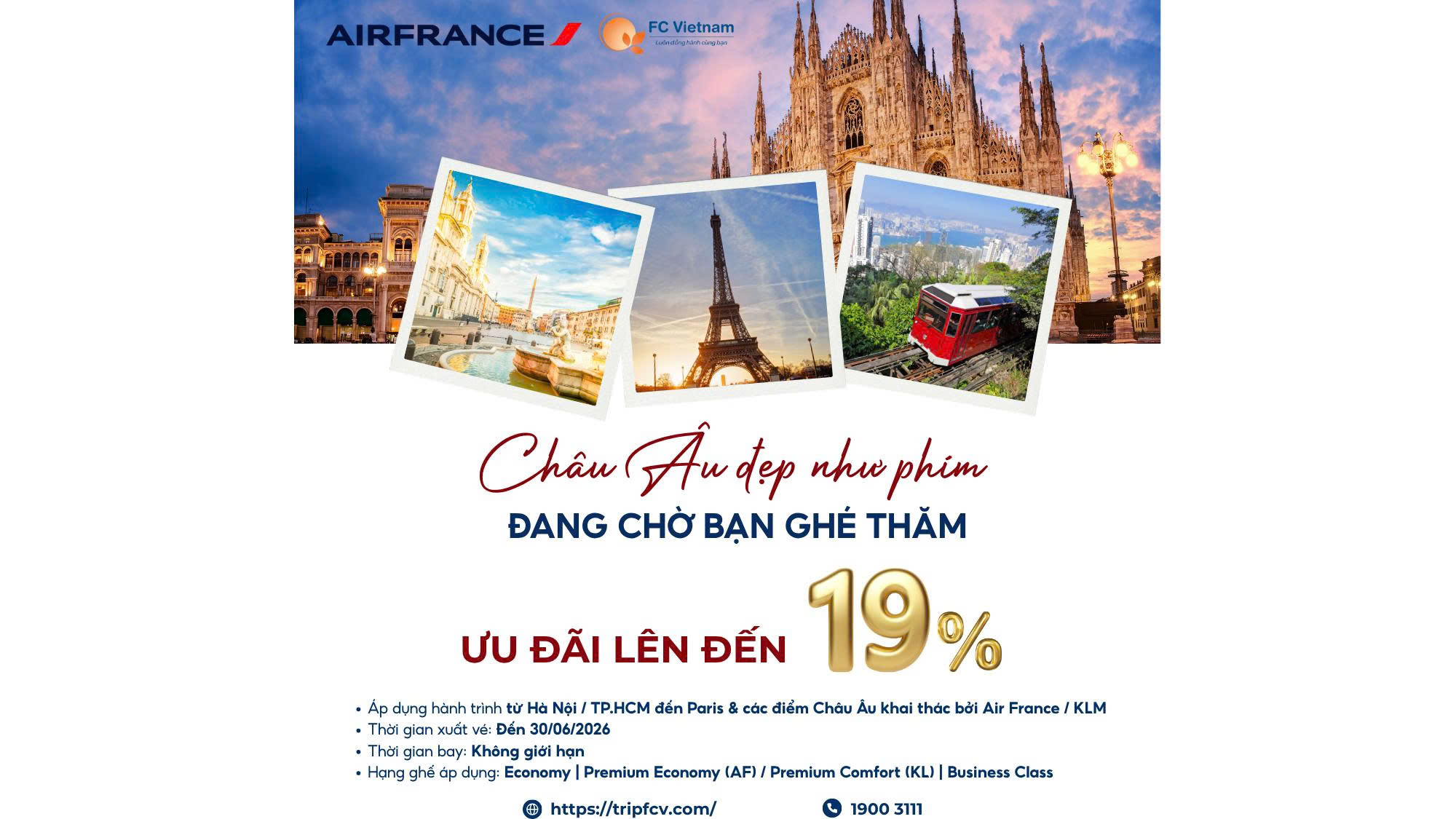 CHÂU ÂU ĐẸP NHƯ PHIM ĐANG CHỜ BẠN GHÉ THĂM