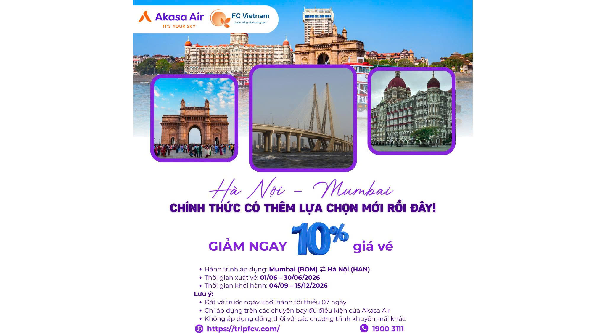 HÀ NỘI – MUMBAI SẮP CÓ THÊM LỰA CHỌN MỚI!
