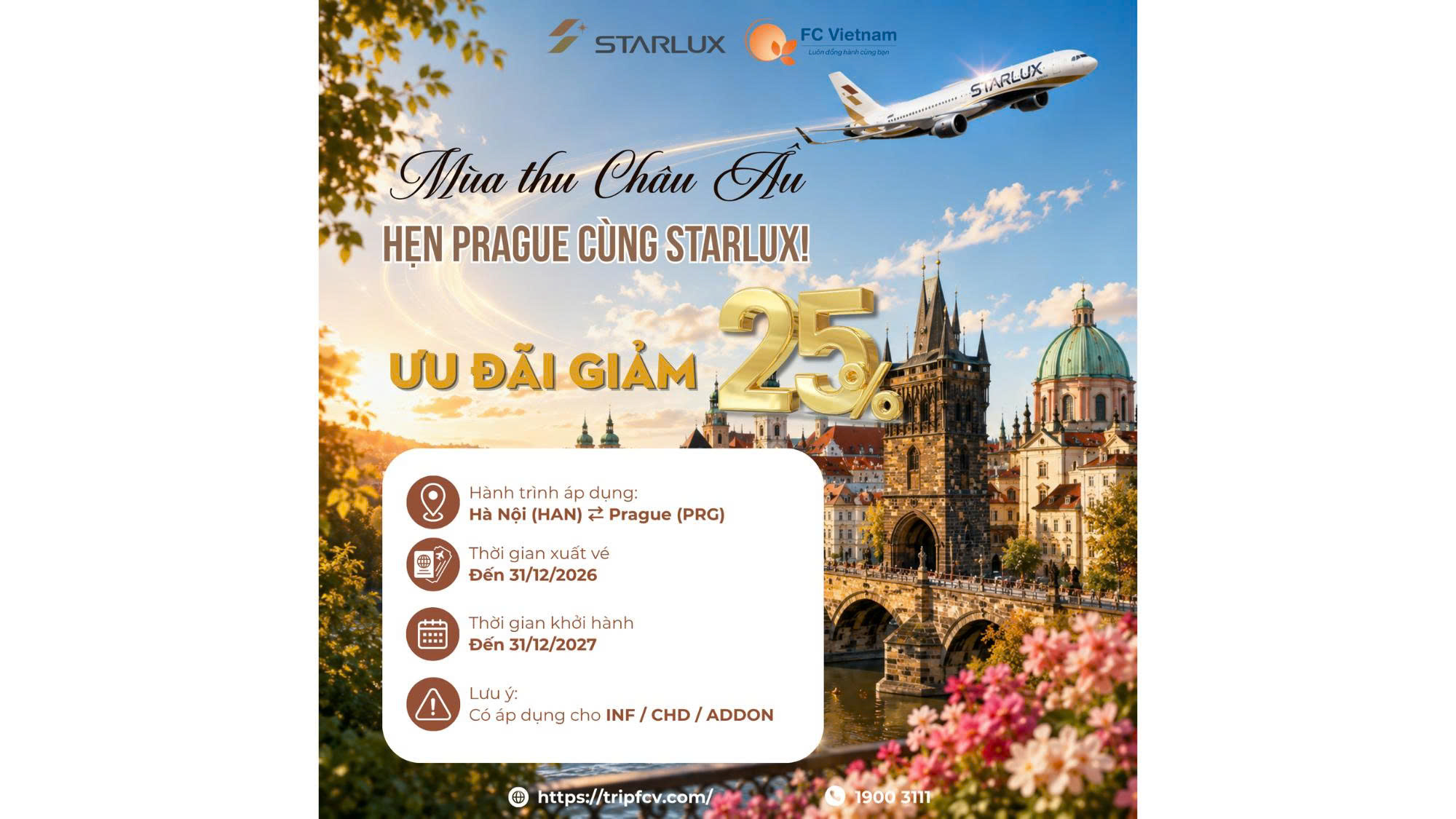 MÙA THU CHÂU ÂU, HẸN PRAGUE CÙNG STARLUX!